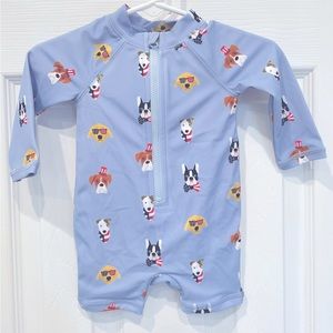 Janie & Jack Baby Americana Dog Rashguard (Size 0-3 months) NWT